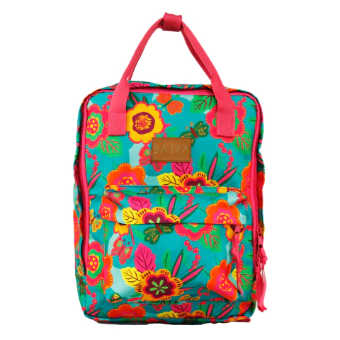 BOLSA MOCHILA QUADRADA JARDIM ENCANTADO