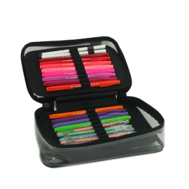 ESTOJO BOX 100 PENS CRISTAL PRETO SABRA