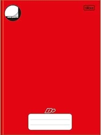 CADERNO BROCHURAO CAPA DURA SEM PAUTA  D+ VERMELHO 96F - TILIBRA